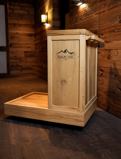 Kofferwagen aus Holz für Chalet 1551