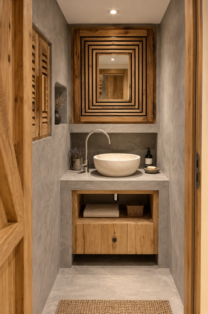 Waschtischunterschrank mit Aufsatzbecken